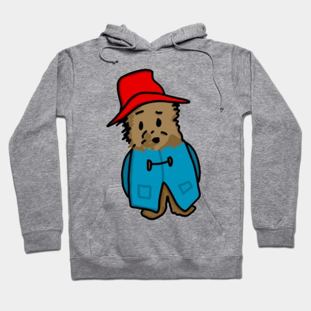 Bear in Hat (Front View) Hoodie by AmaniZelaya